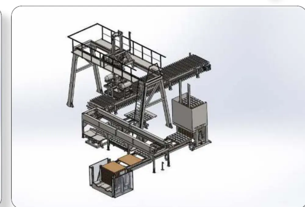 Kompakt beton ürün fabrikası makine yerleşim çizimi